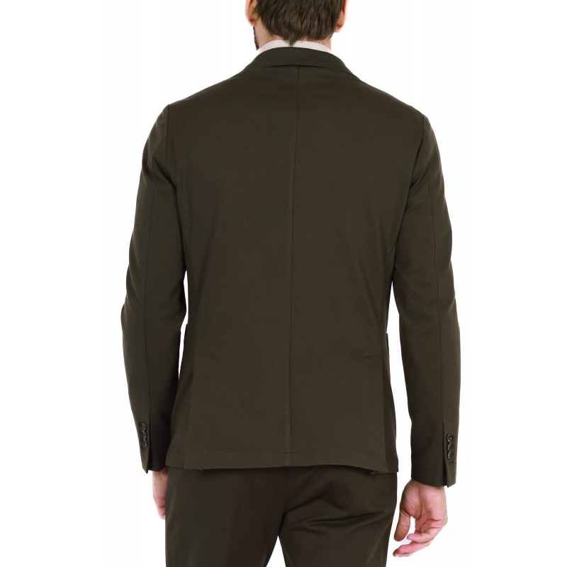 GIACCA BLAZER MONOPETTO IN PUNTO MILANO, VERDE