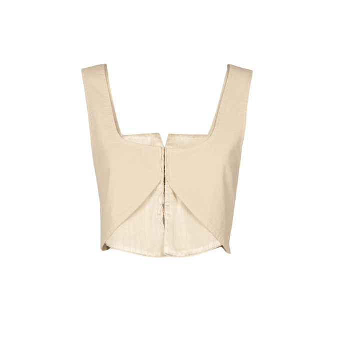 GILET VICO Woman Beige Flour 