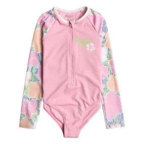 Girls' Roxy Tiny Flower Rashguard One Piece Swimsuit