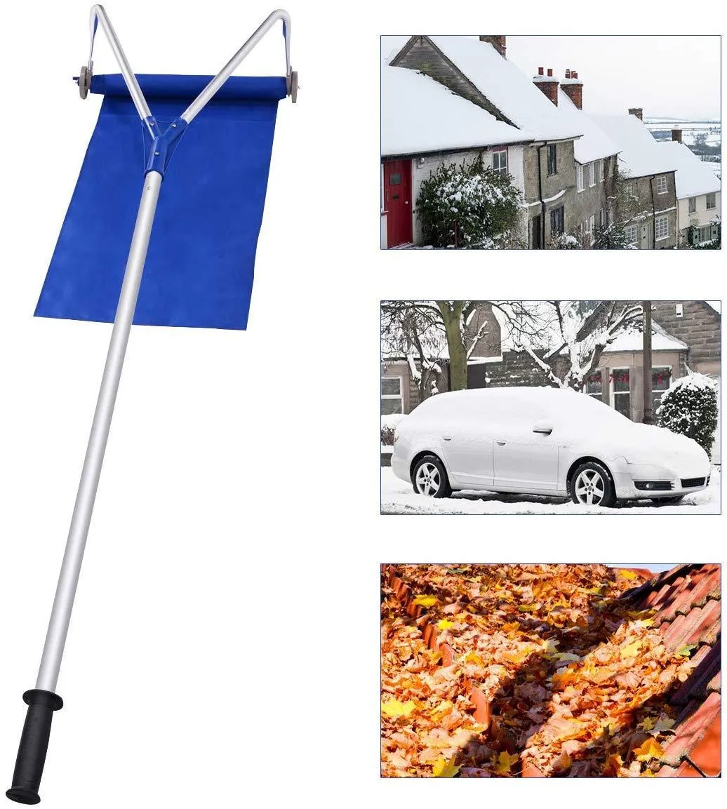 Goplus Roof Snow Rake Removal Tool 20 ft with Adjustable Telescoping Handle