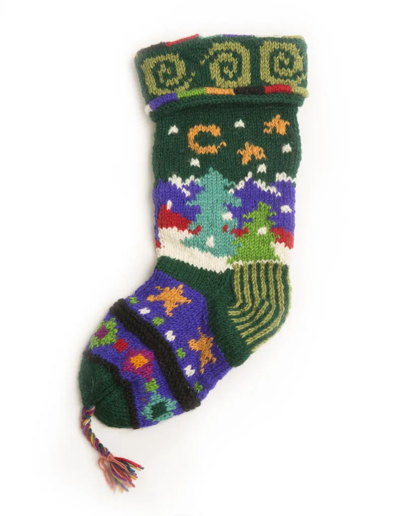 Hand Knit Old World Stockings - Nature