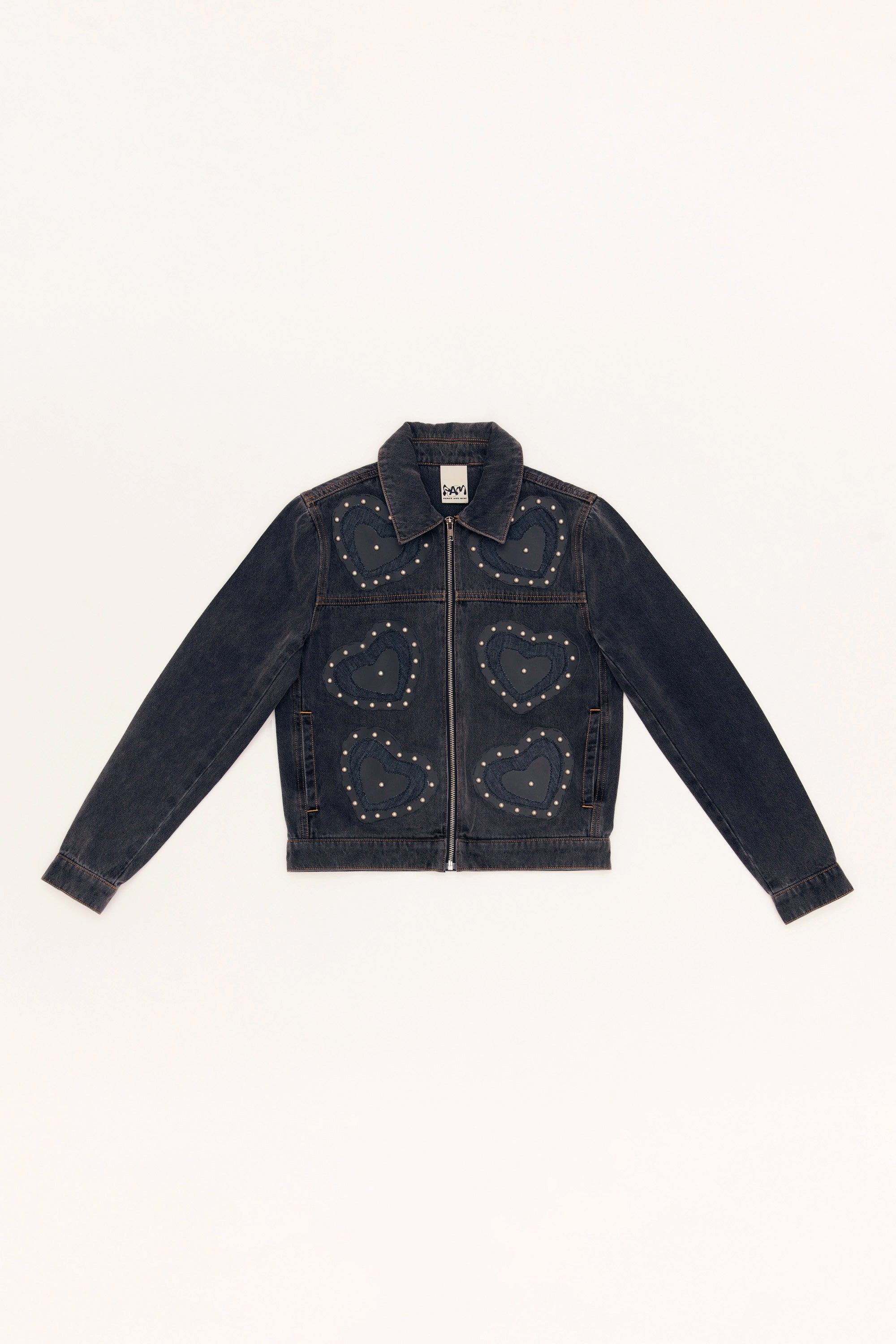 HEARTS PATCH DENIM JACKET