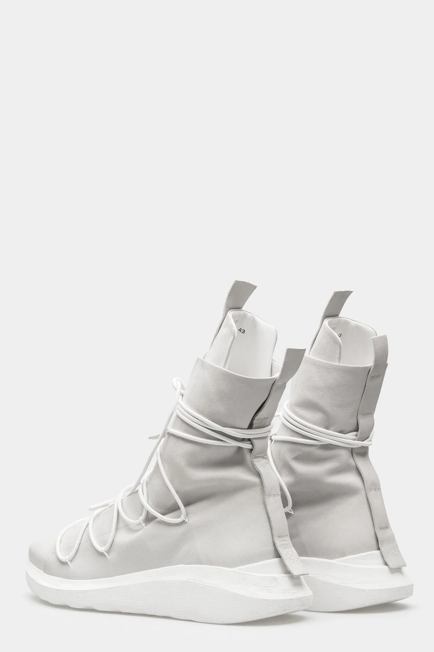 High top elastic laces sneakers, Light Grey