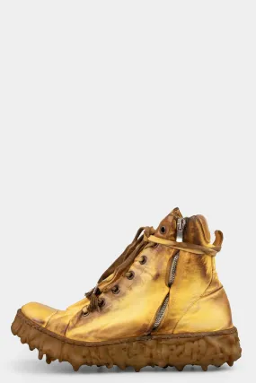 High top melt sole laced sneakers, Lemon Yellow