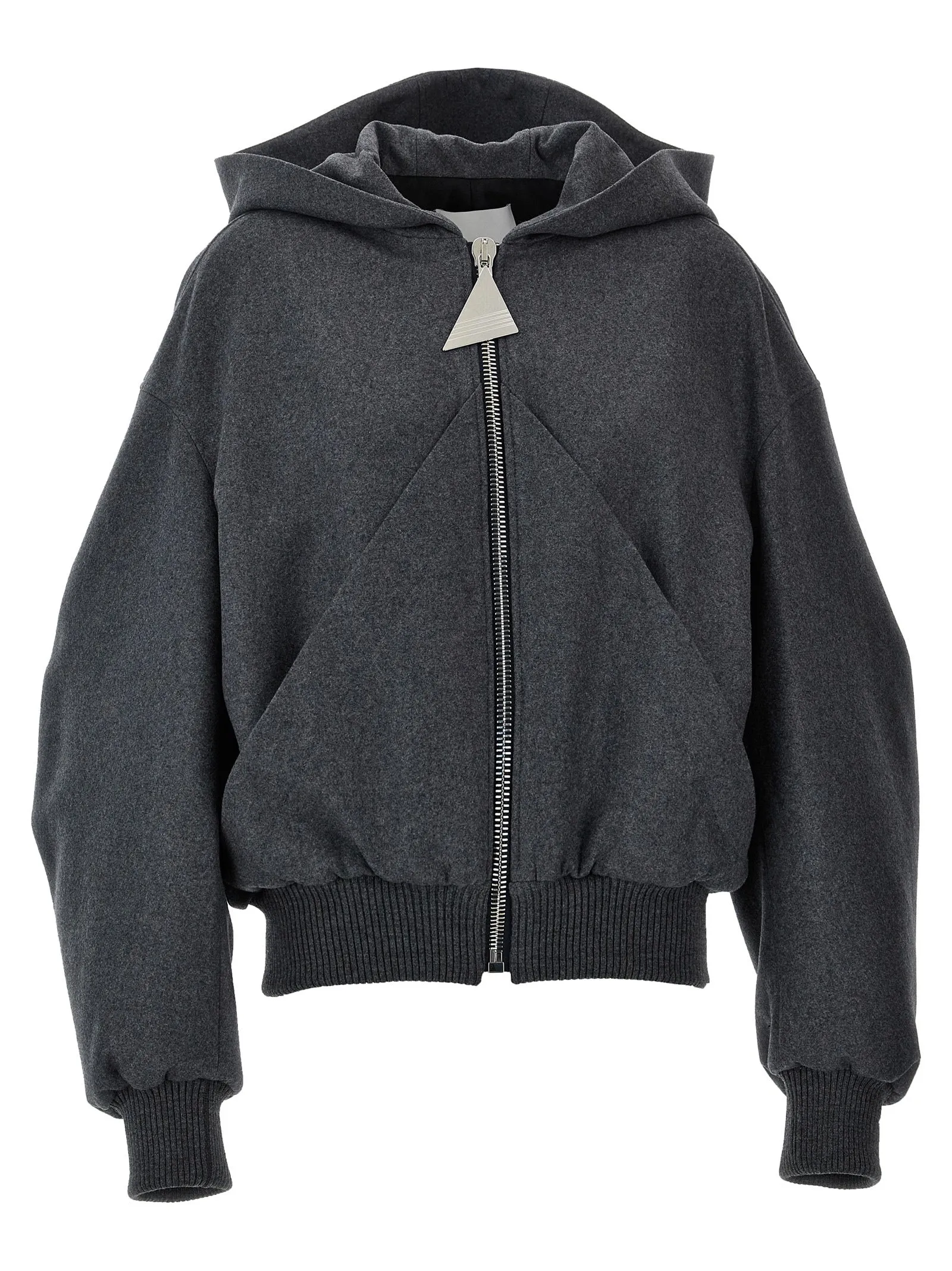 Hooded Bomber Jacket Casual Jackets, Parka Gray