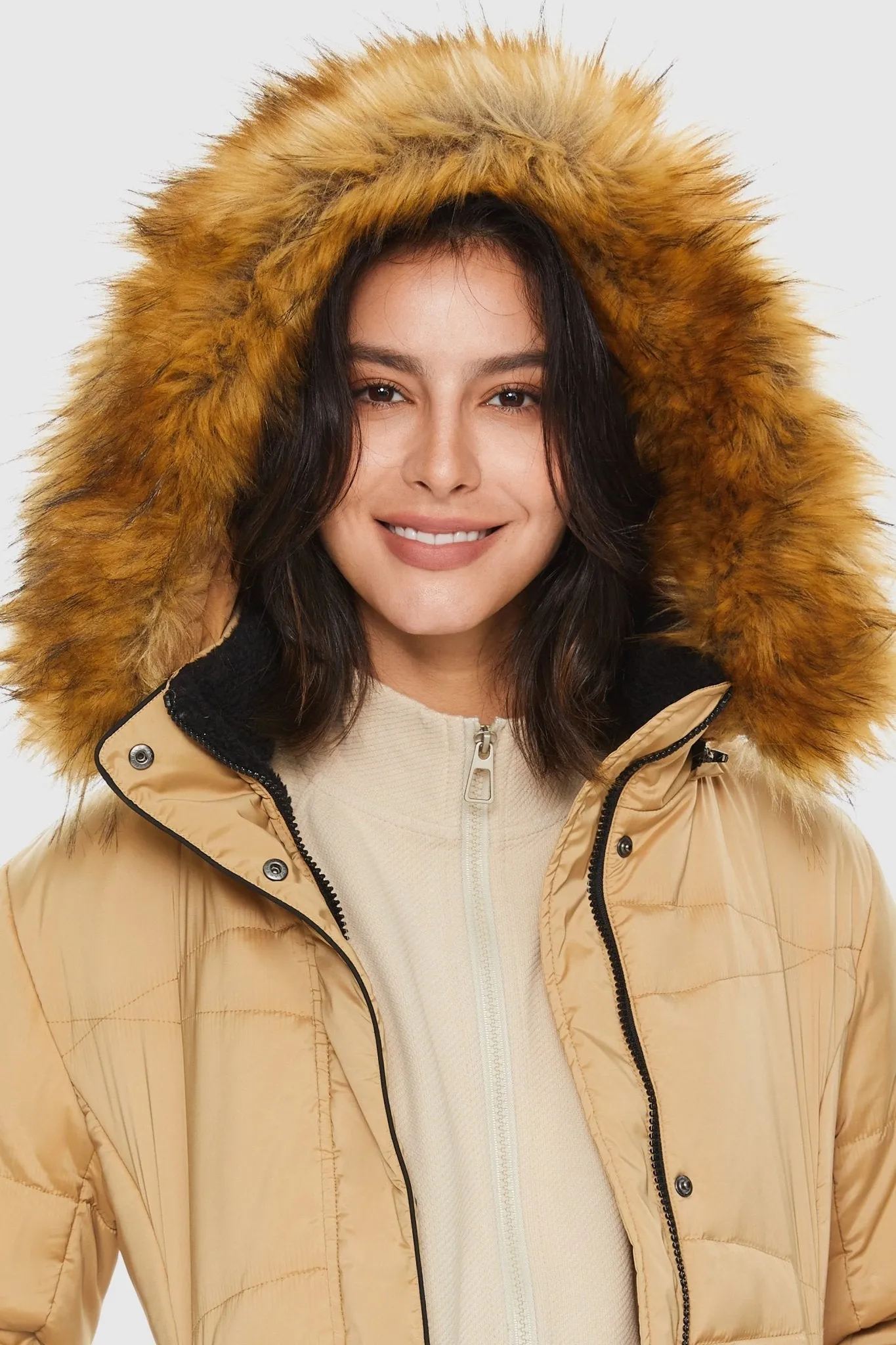 Insulated Jacket Zip-up Winter Coat