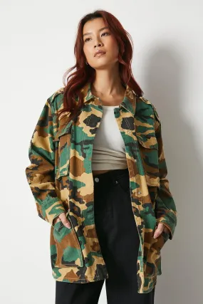 Jackets & Coats | Camo Twill Shacket | Warehouse