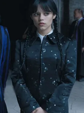 Jenna Ortega Wednesday Black Coat - New American Jackets