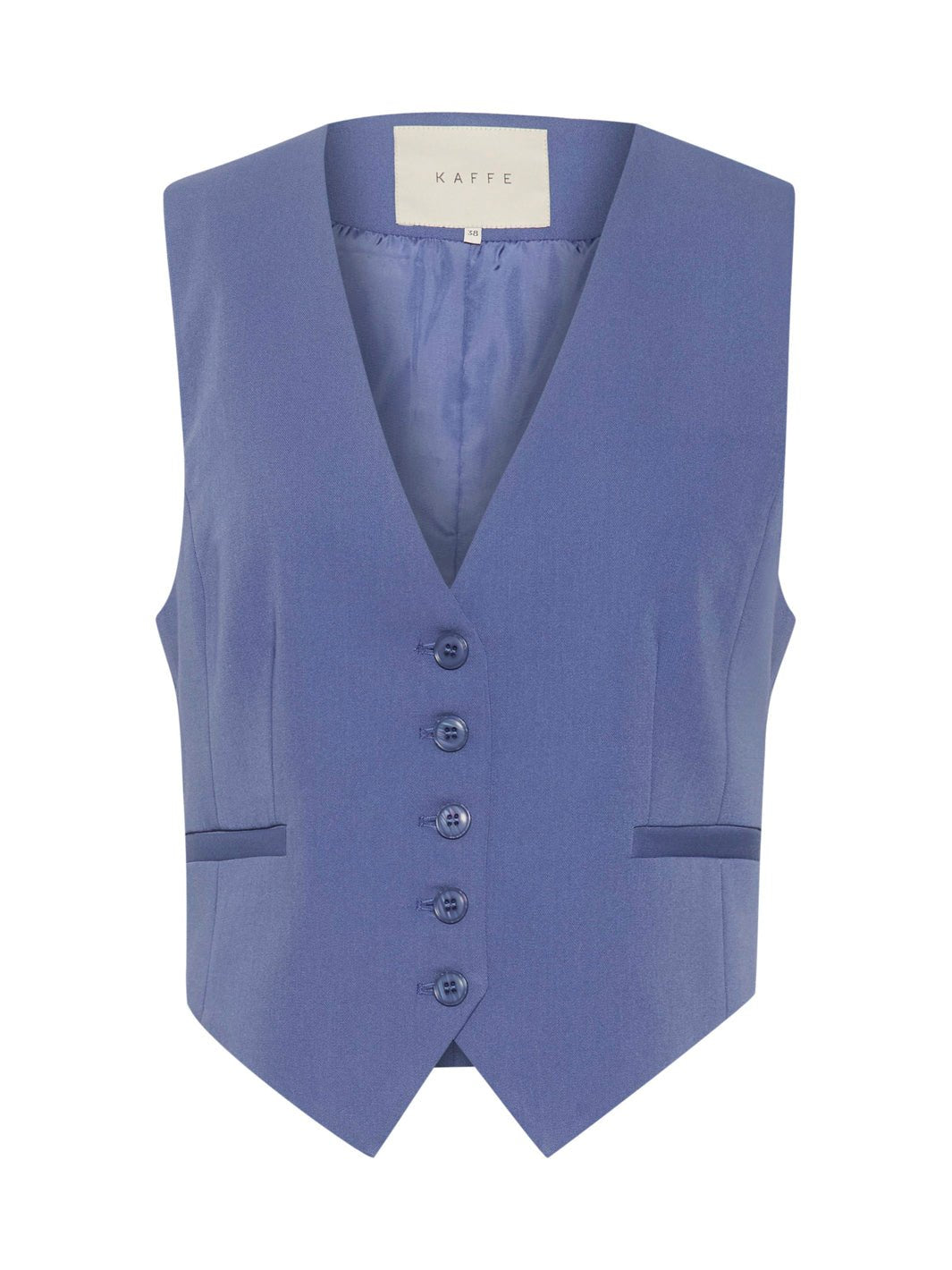 Kaffe KAsakura waistcoat blue indigo