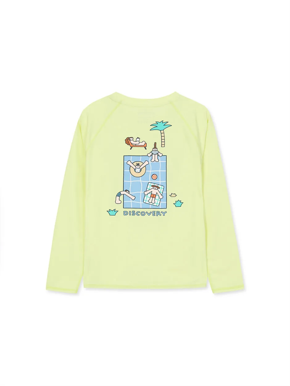 [KIDS] Graphic Rashguard L.Lime