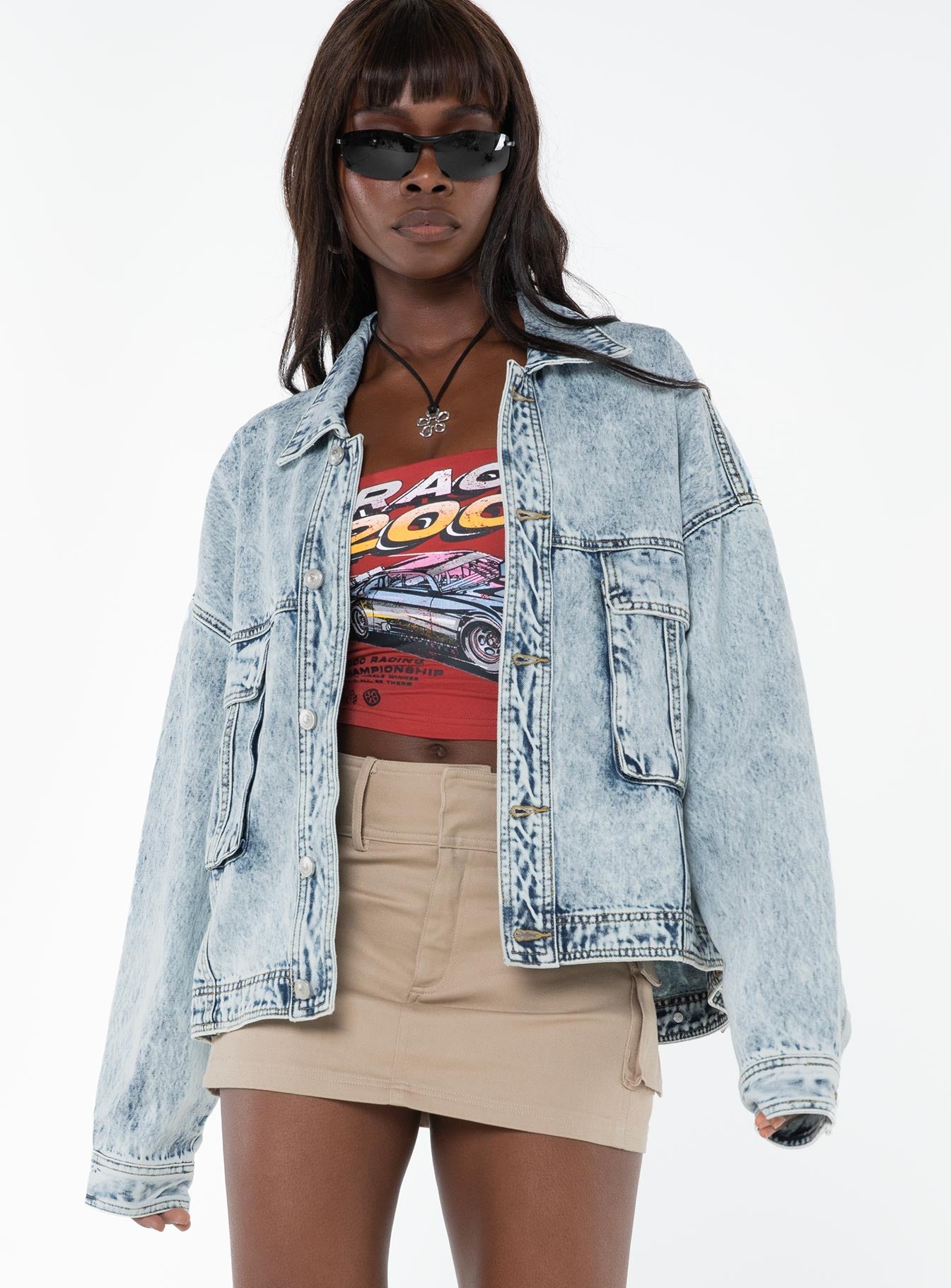 Kier Oversized Jacket Denim Light Wash