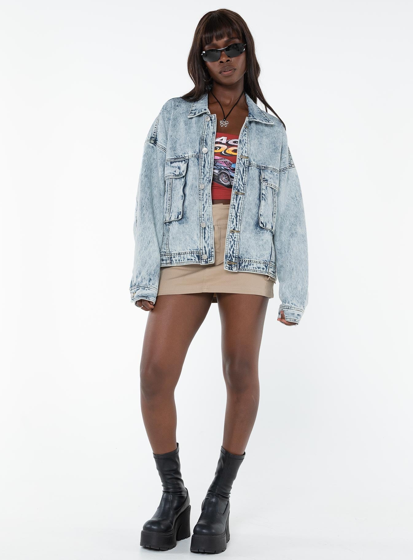 Kier Oversized Jacket Denim Light Wash