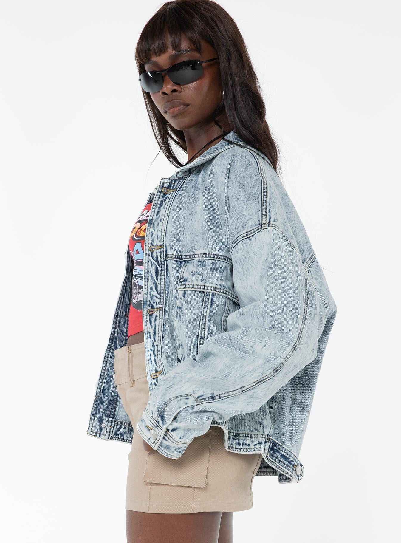 Kier Oversized Jacket Denim Light Wash