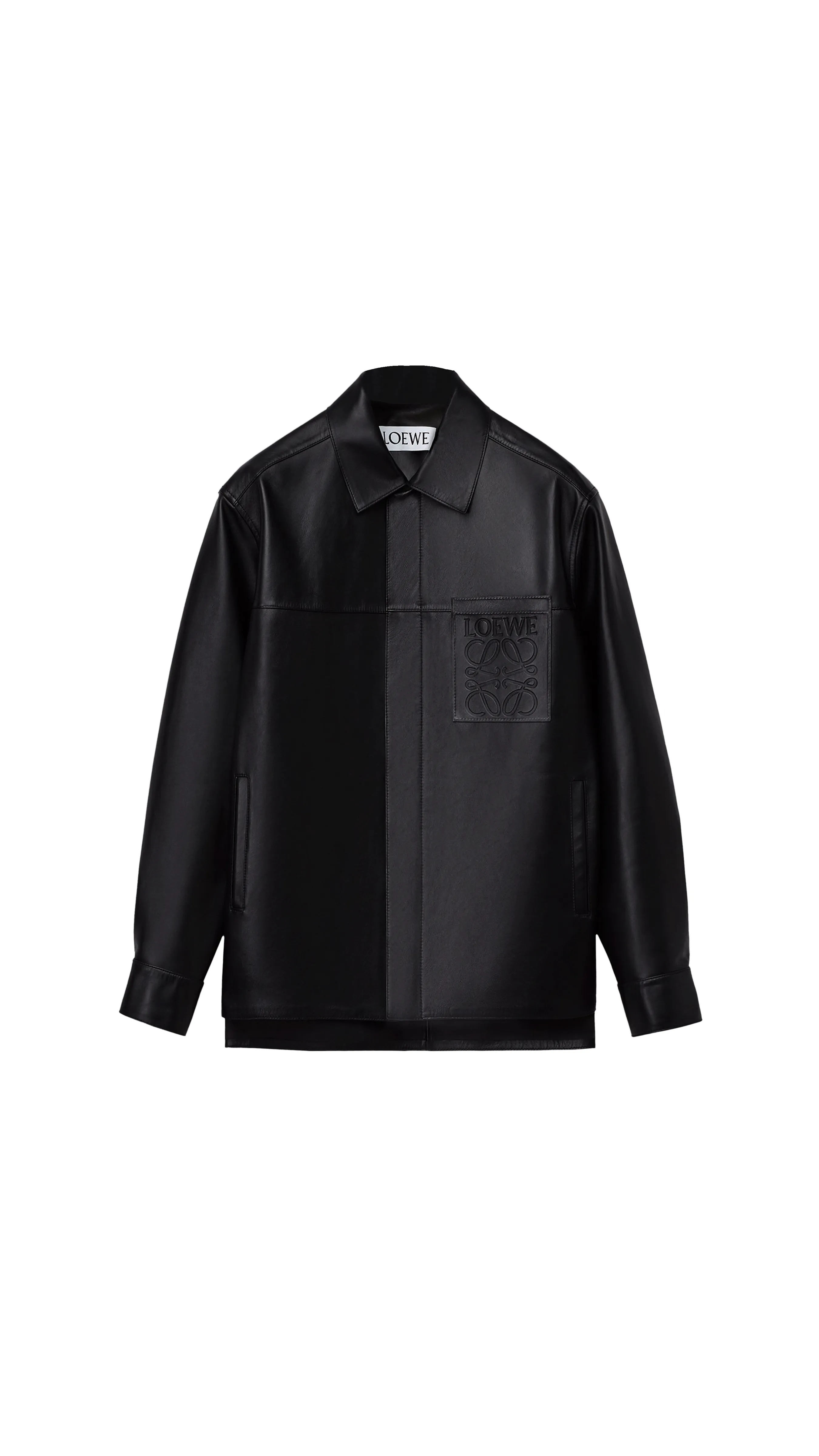 Leather Overshirt - Black