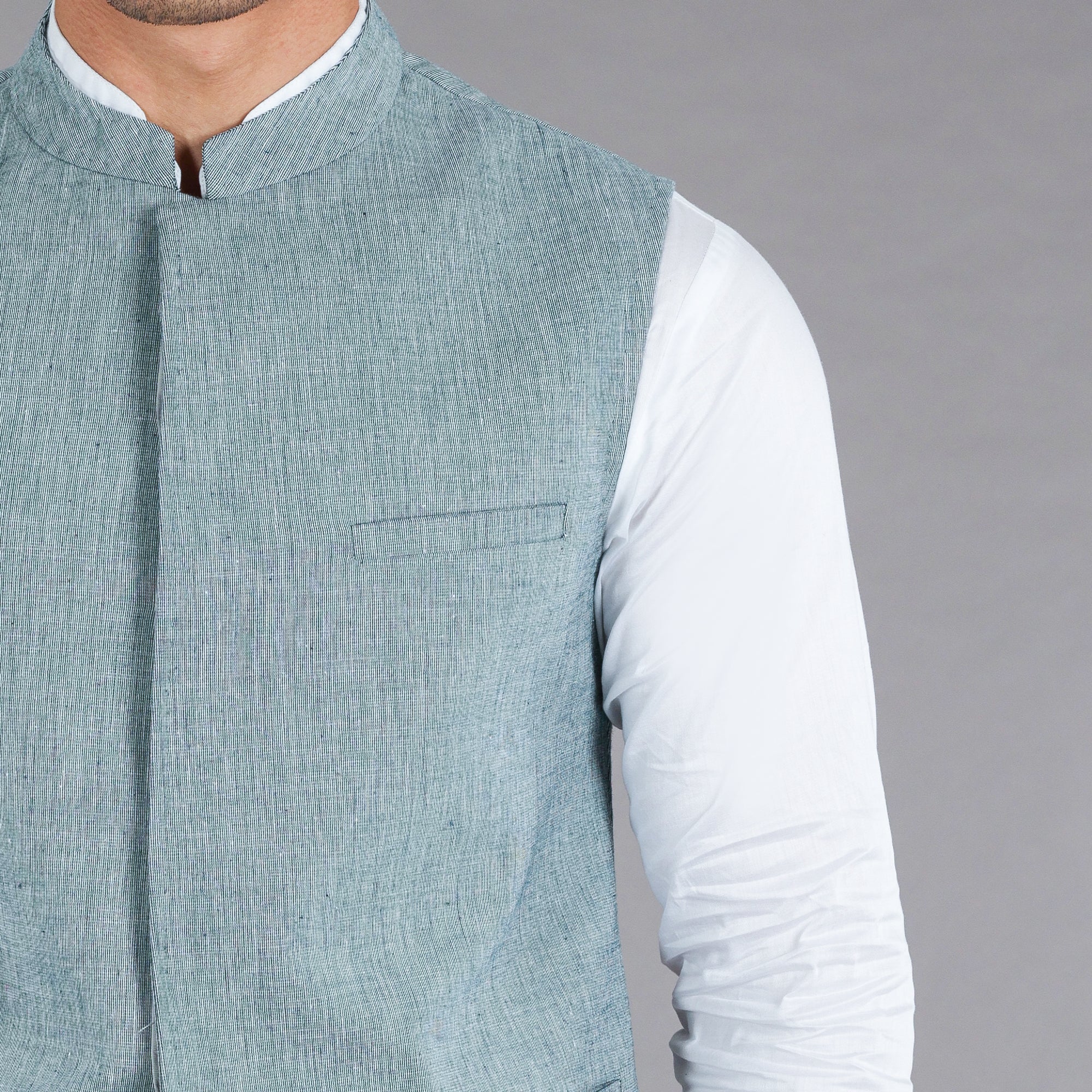 Light Green Khaddar Waistcoat