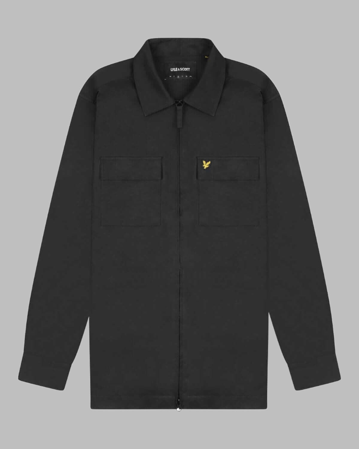 Lyle and Scott Overshirt Cord Zip-Through Jet Black