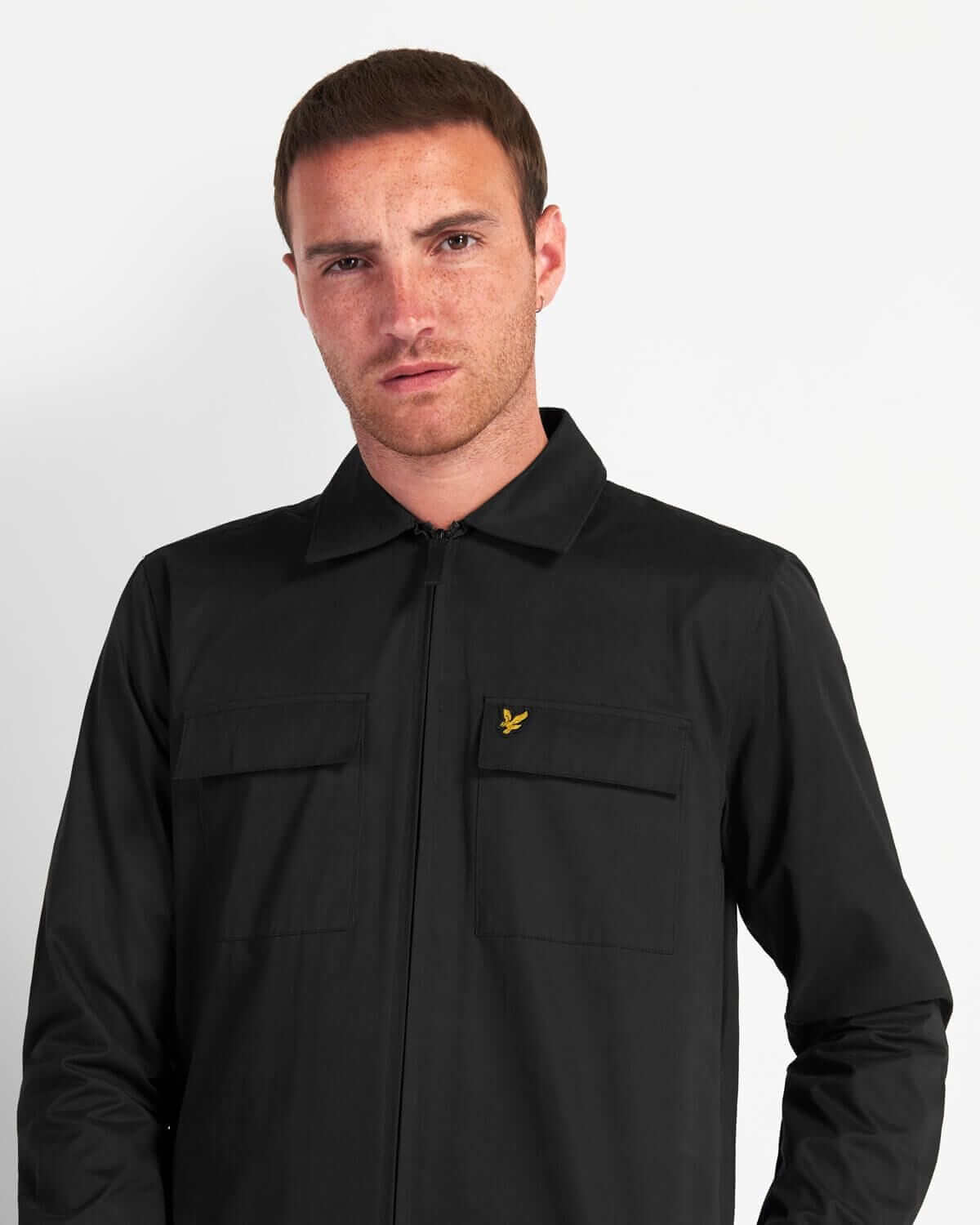 Lyle and Scott Overshirt Cord Zip-Through Jet Black