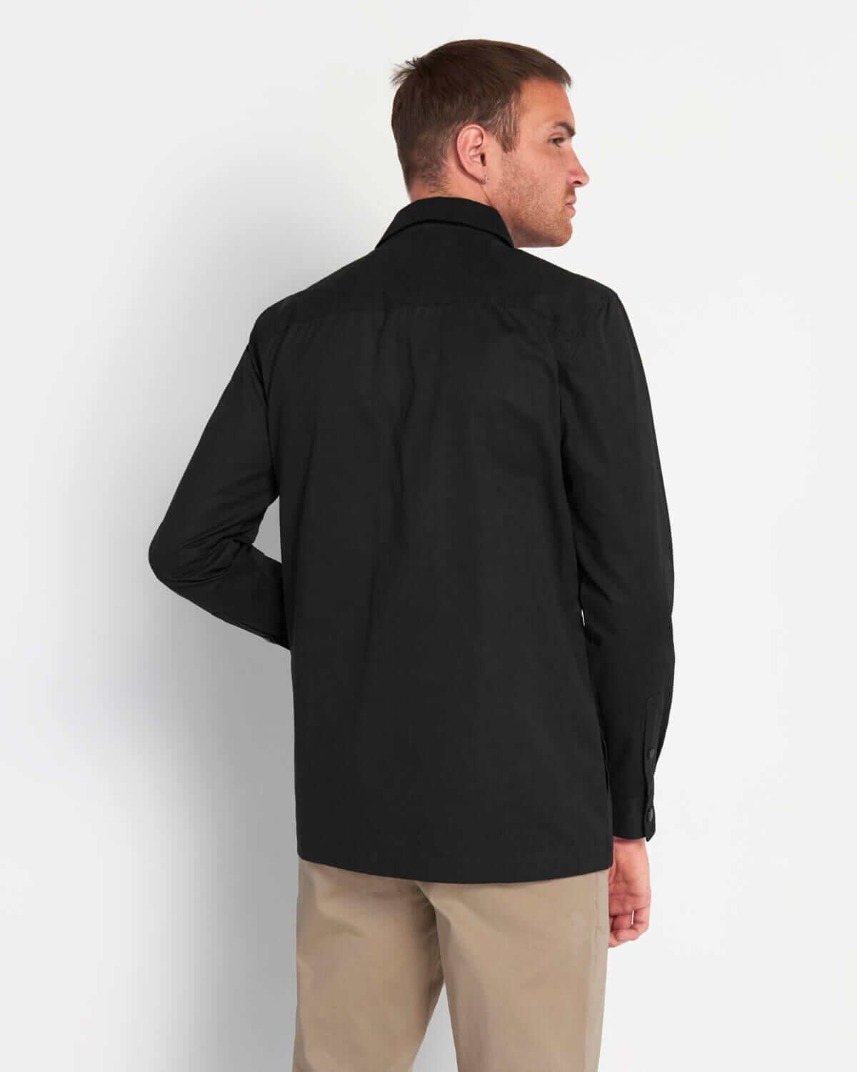 Lyle and Scott Overshirt Cord Zip-Through Jet Black