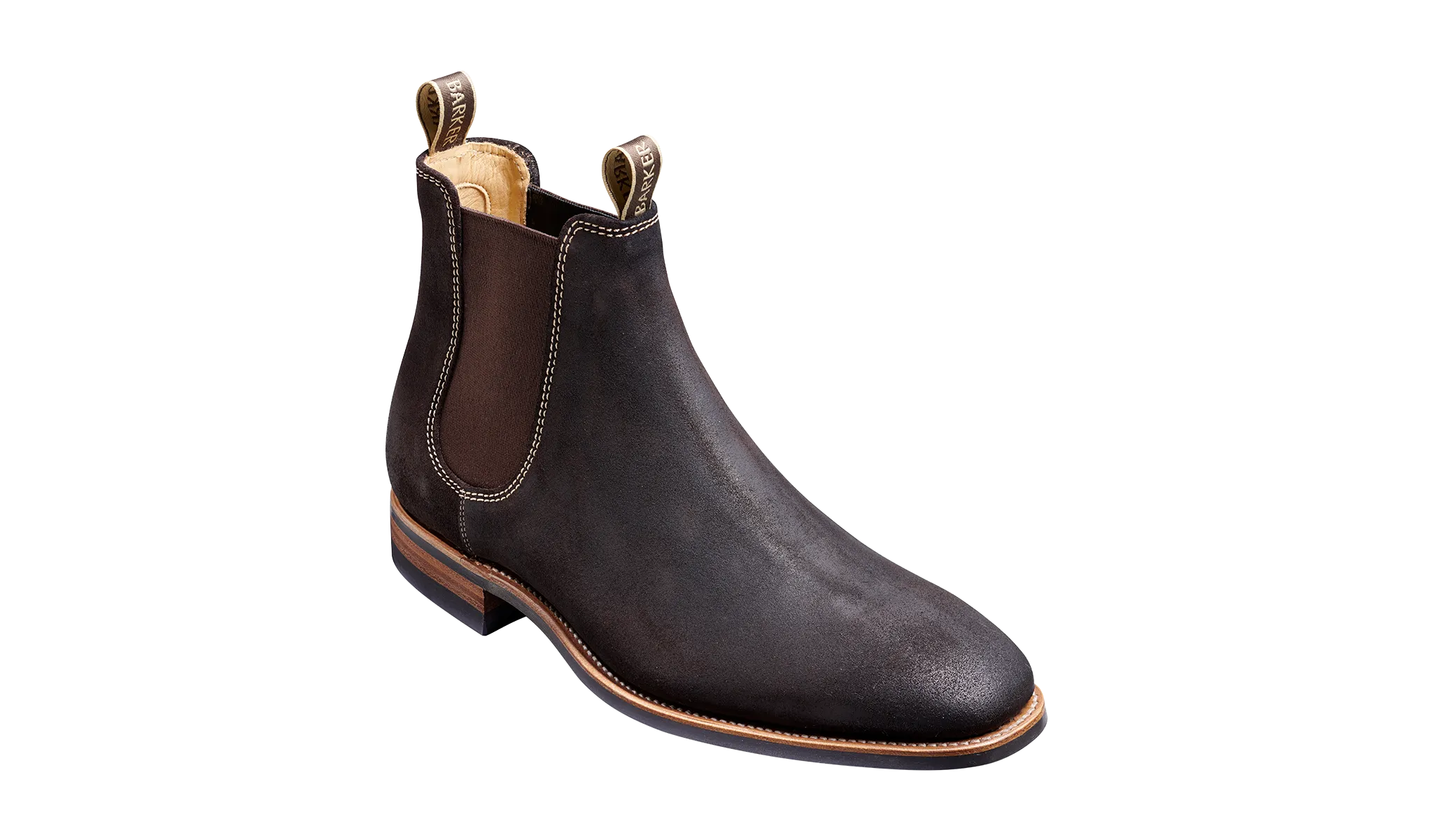 Mansfield - Choc Burnish Suede Chelsea Boot