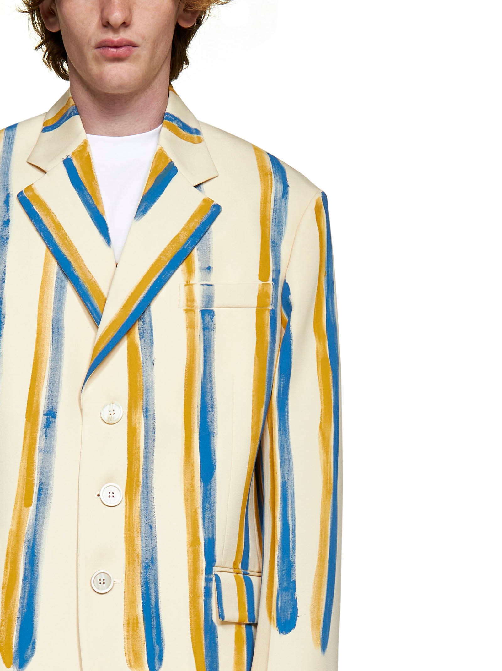 Marni Striped Single-Breasted Blazer