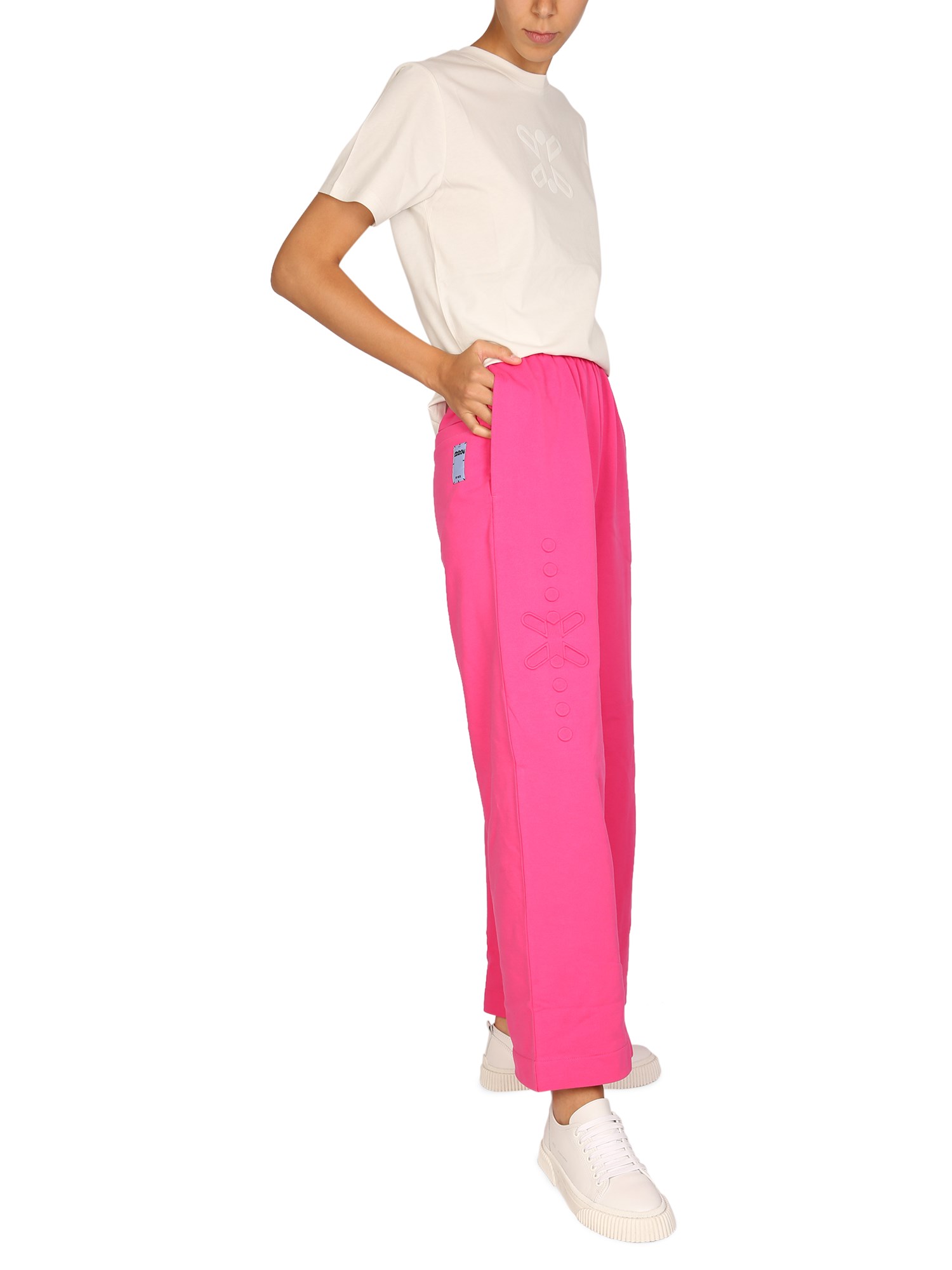 MCQ    COTTON WIDE LEG JOGGING PANTS