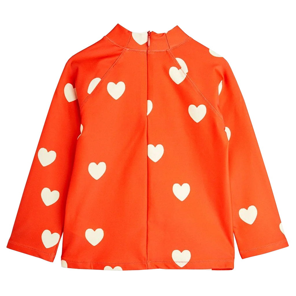 Mini Rodini Child Hearts Swim Shirt Red