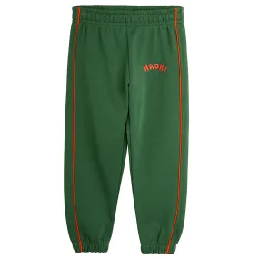 Mini Rodini Child Hike Embroidered Sweatpants Green