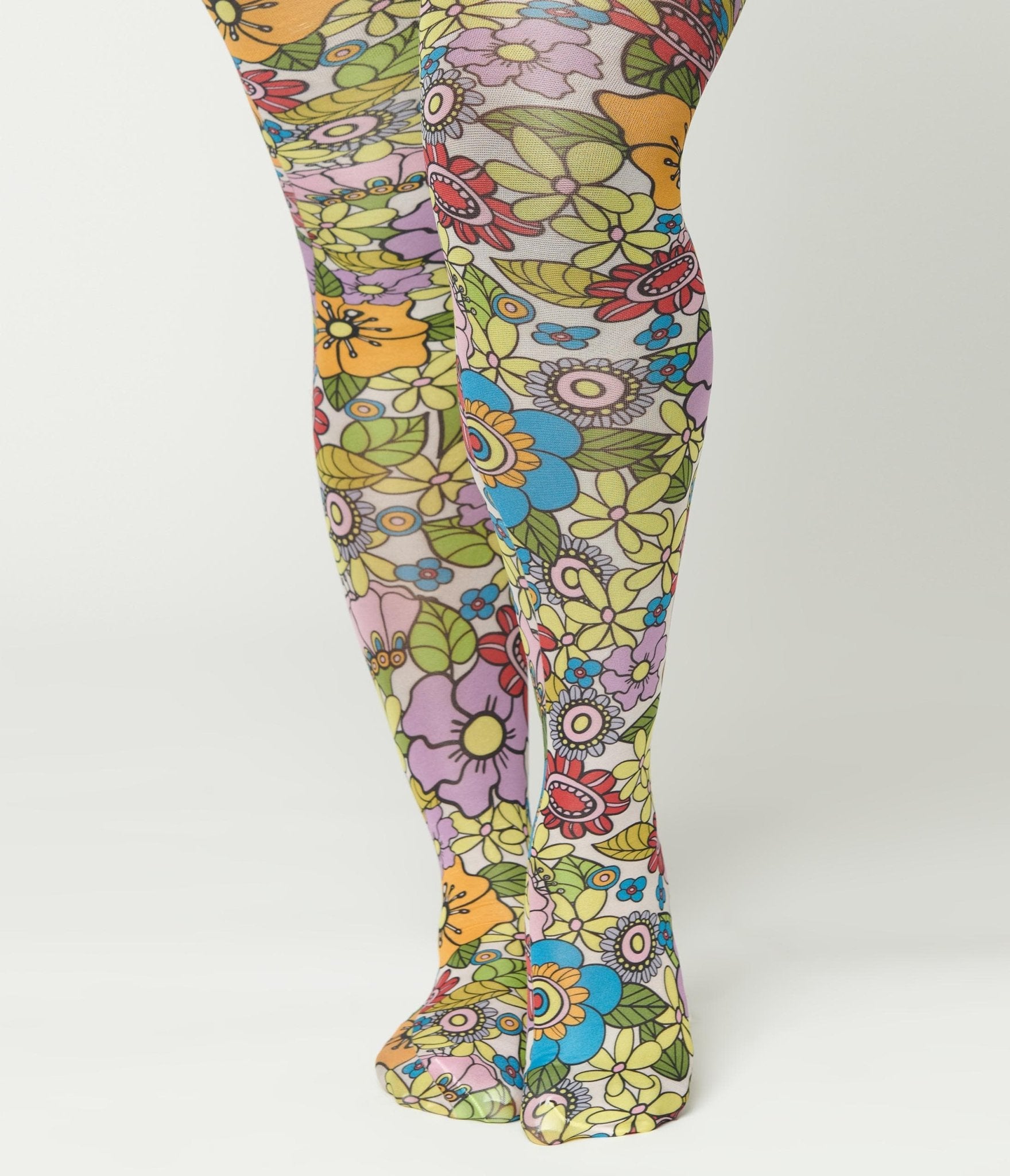 Multicolor Flower Power Tights