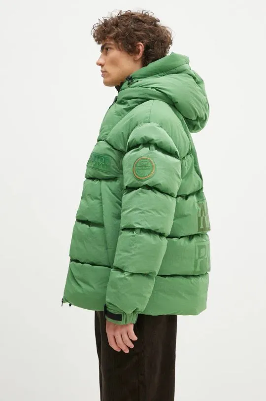 Napapijri jacket Hyper Puffer men's green color NP0A4I9DG1T1