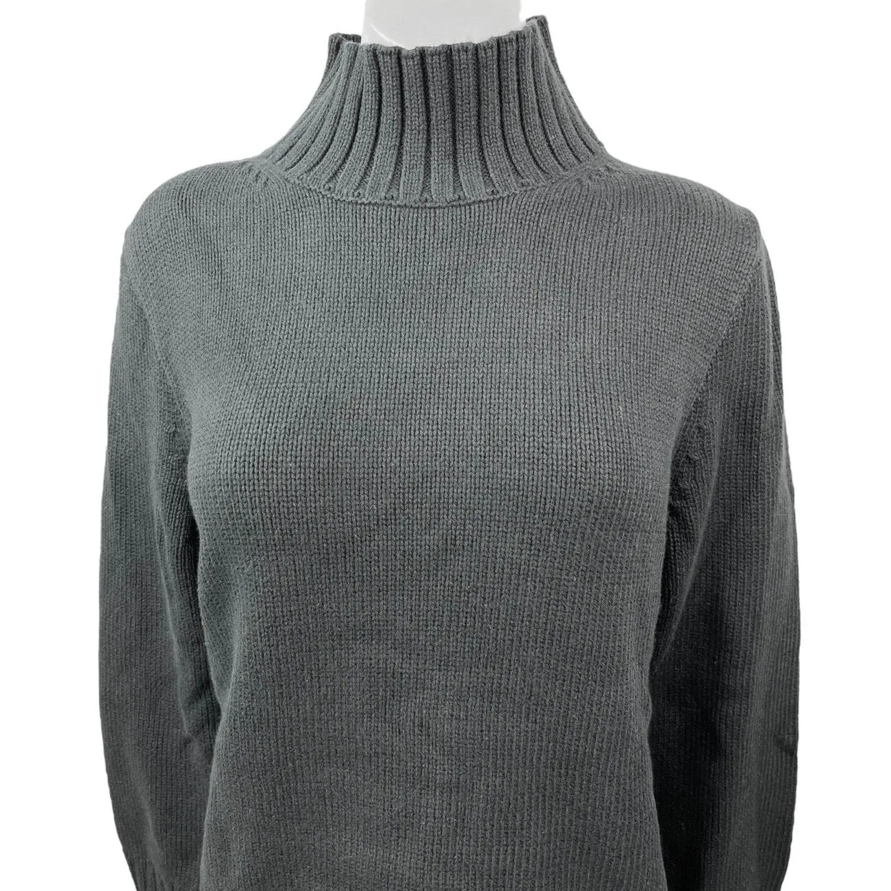 NEW J.Crew Women's Black Ribbed Turtleneck Oversized Pullover Sweater Top Size M