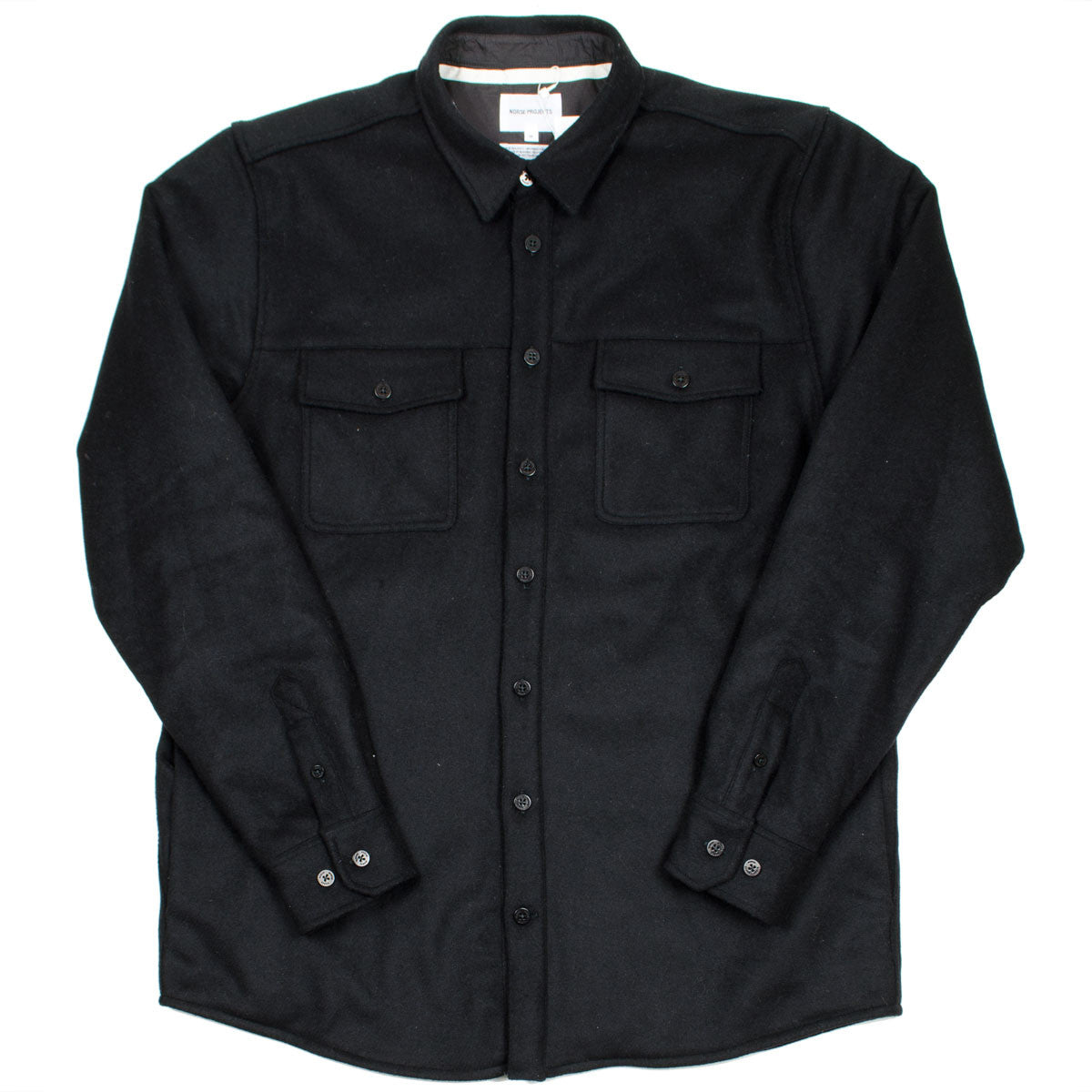 Norse Projects - Villads Melton Overshirt - Black