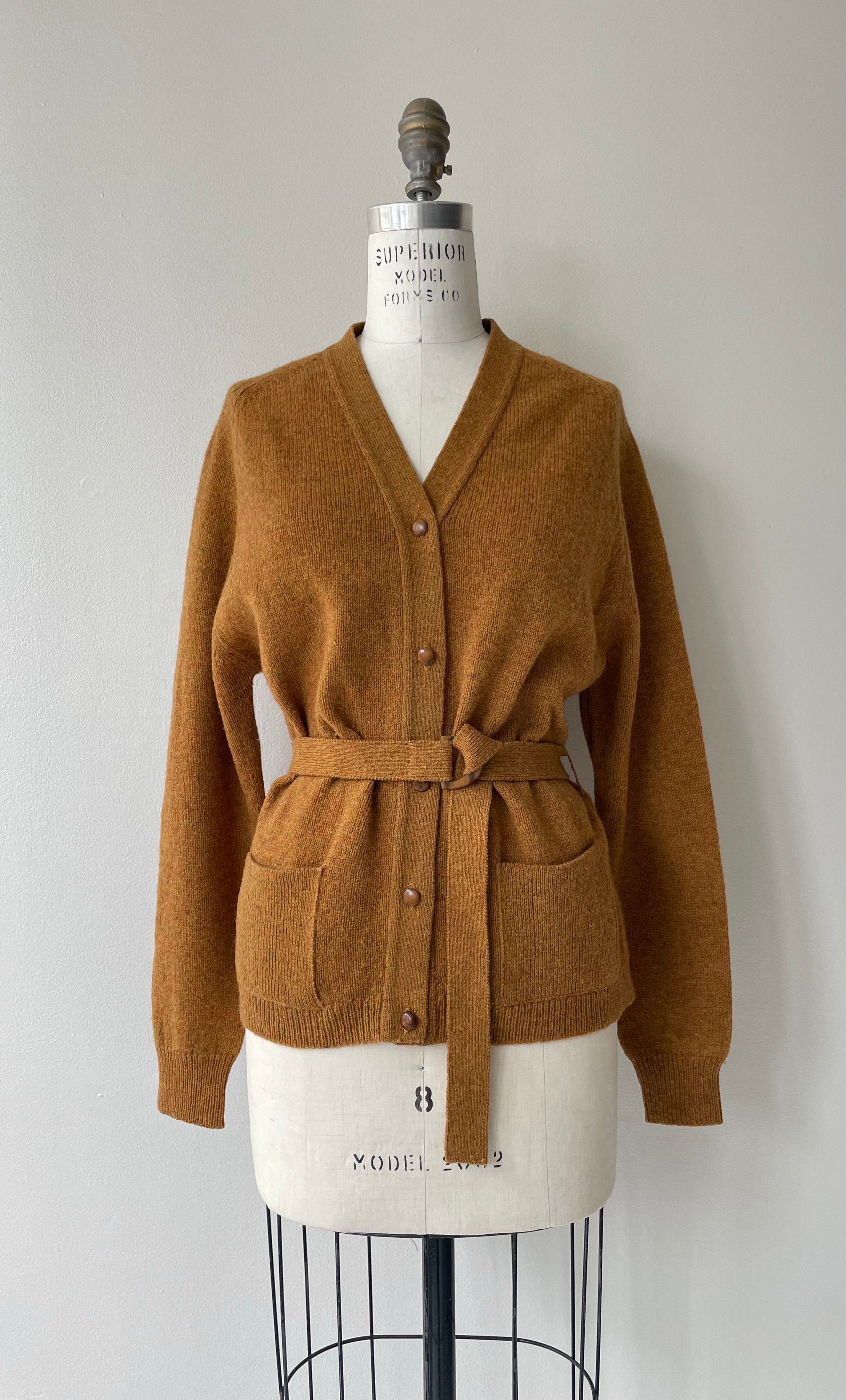 Ocher Shetland Cardigan | 1960s