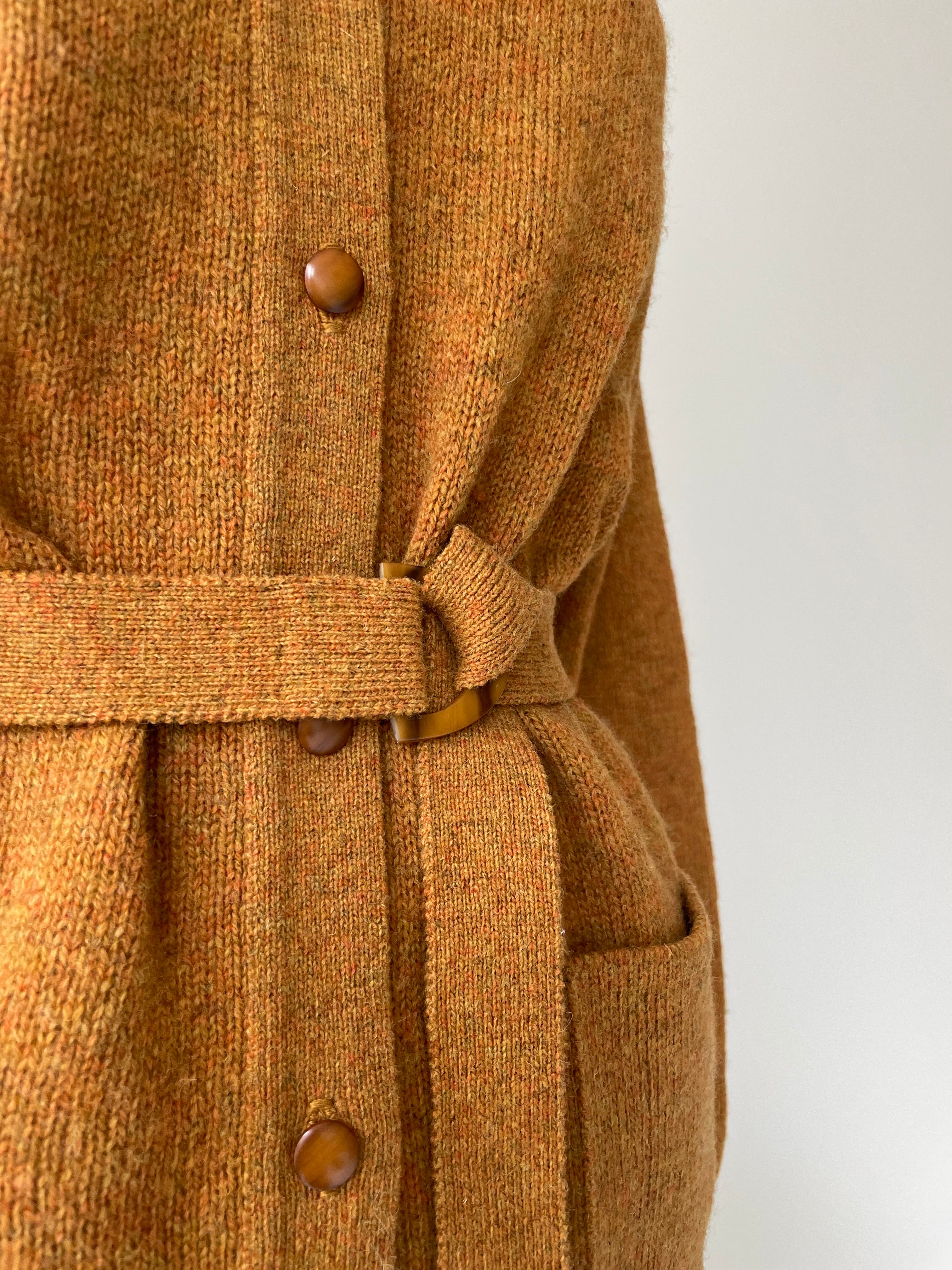 Ocher Shetland Cardigan | 1960s