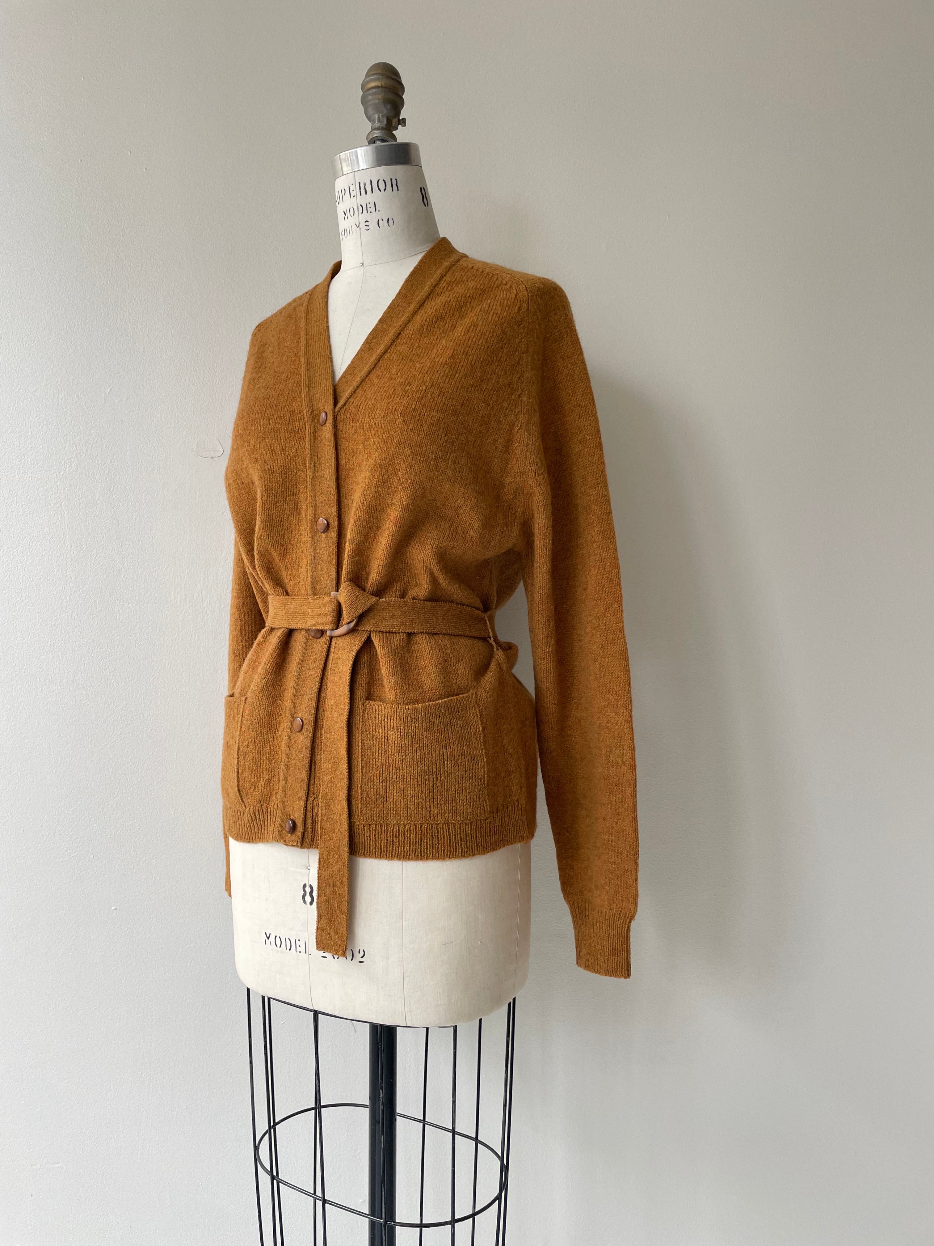 Ocher Shetland Cardigan | 1960s