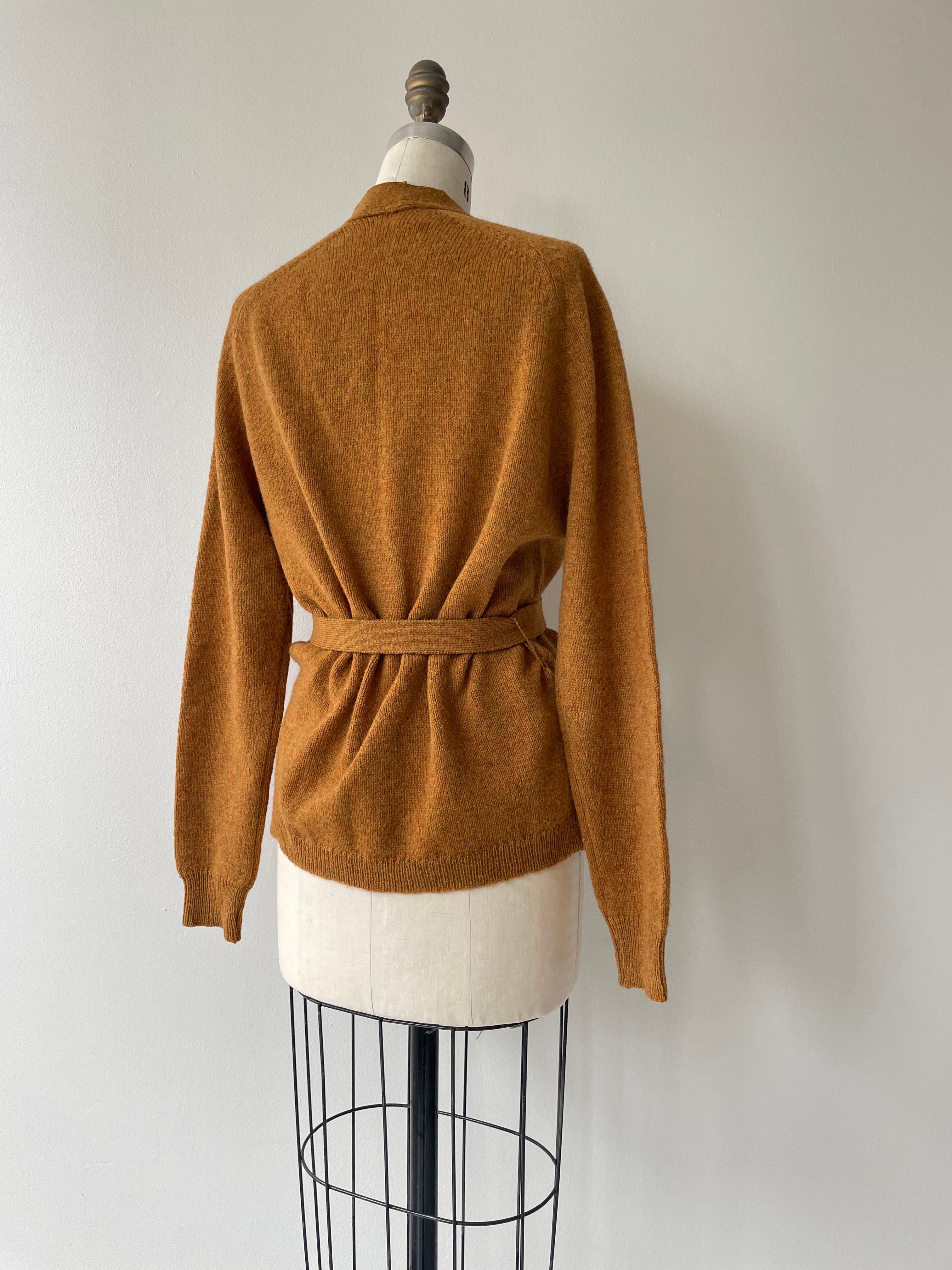 Ocher Shetland Cardigan | 1960s