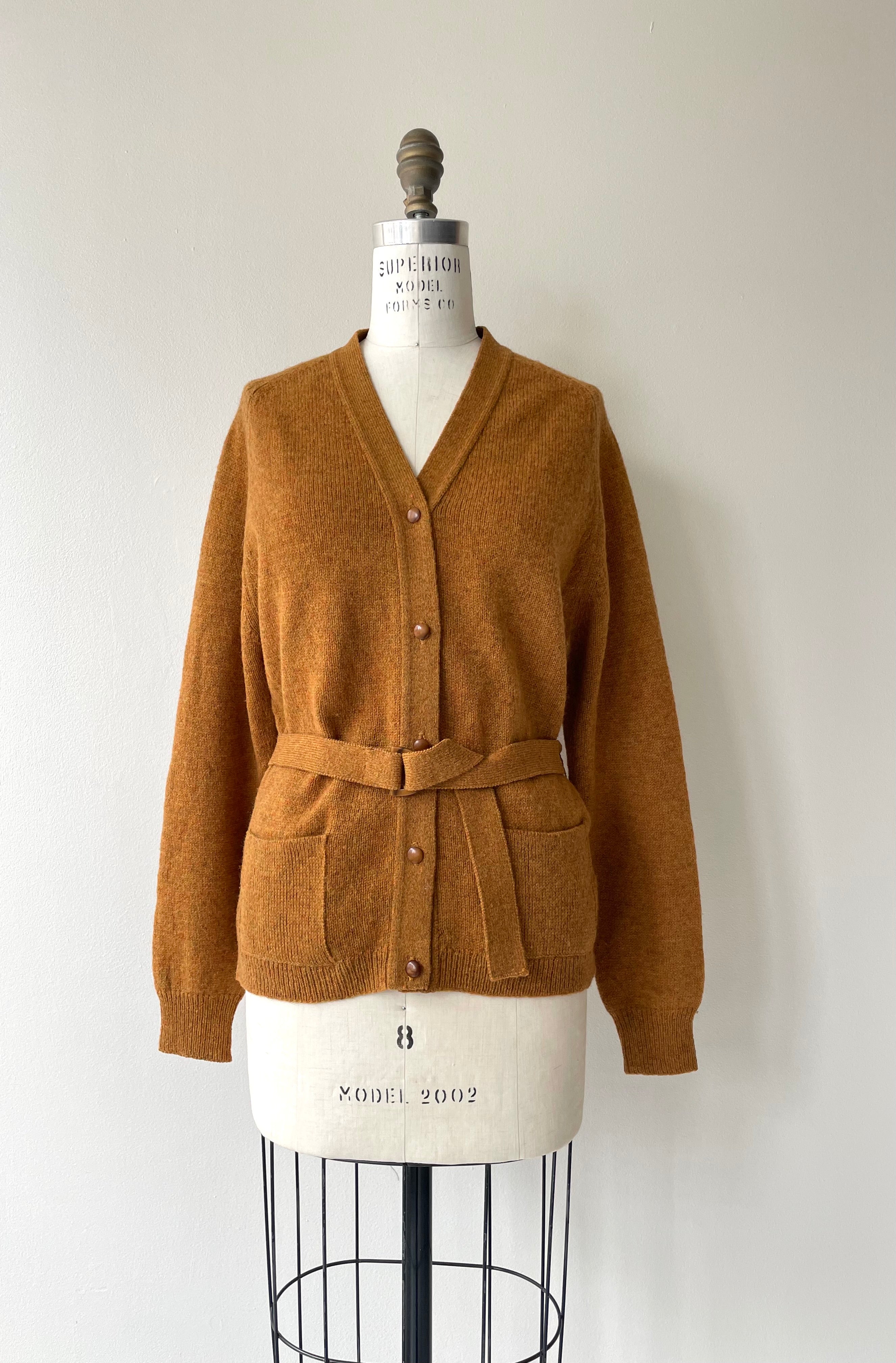 Ocher Shetland Cardigan | 1960s