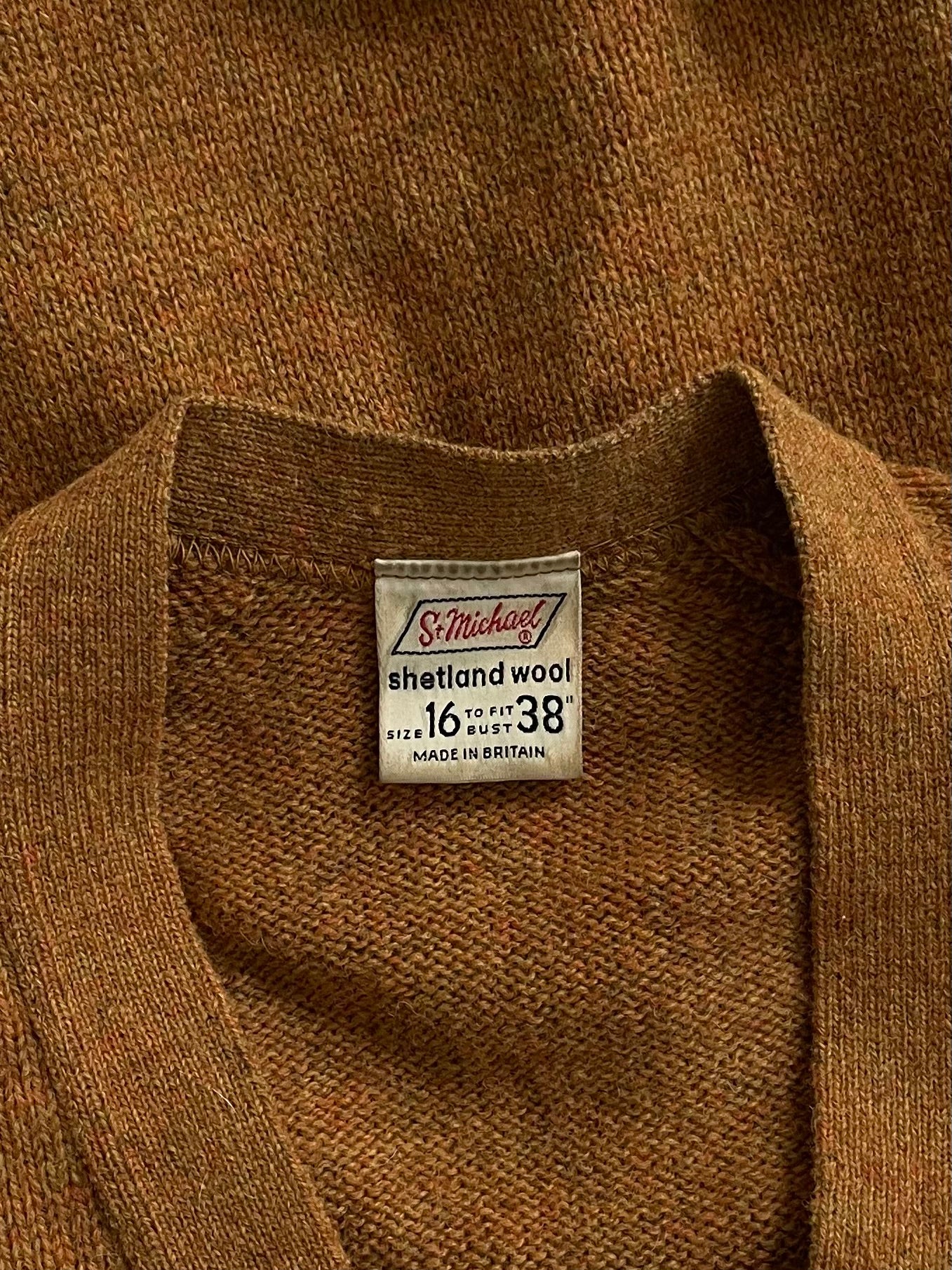 Ocher Shetland Cardigan | 1960s