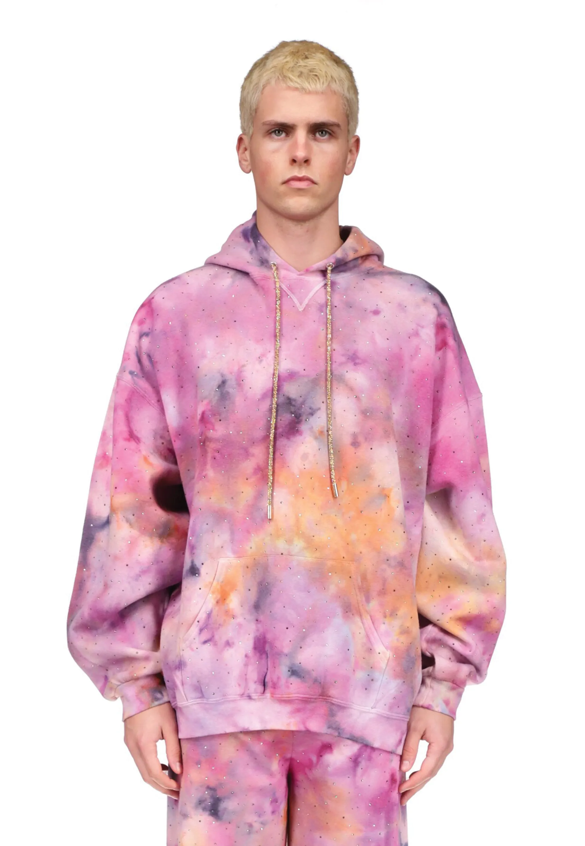 'OOPS I DID IT AGAIN' STAR DUST TIE DYE SLIM HOODIE