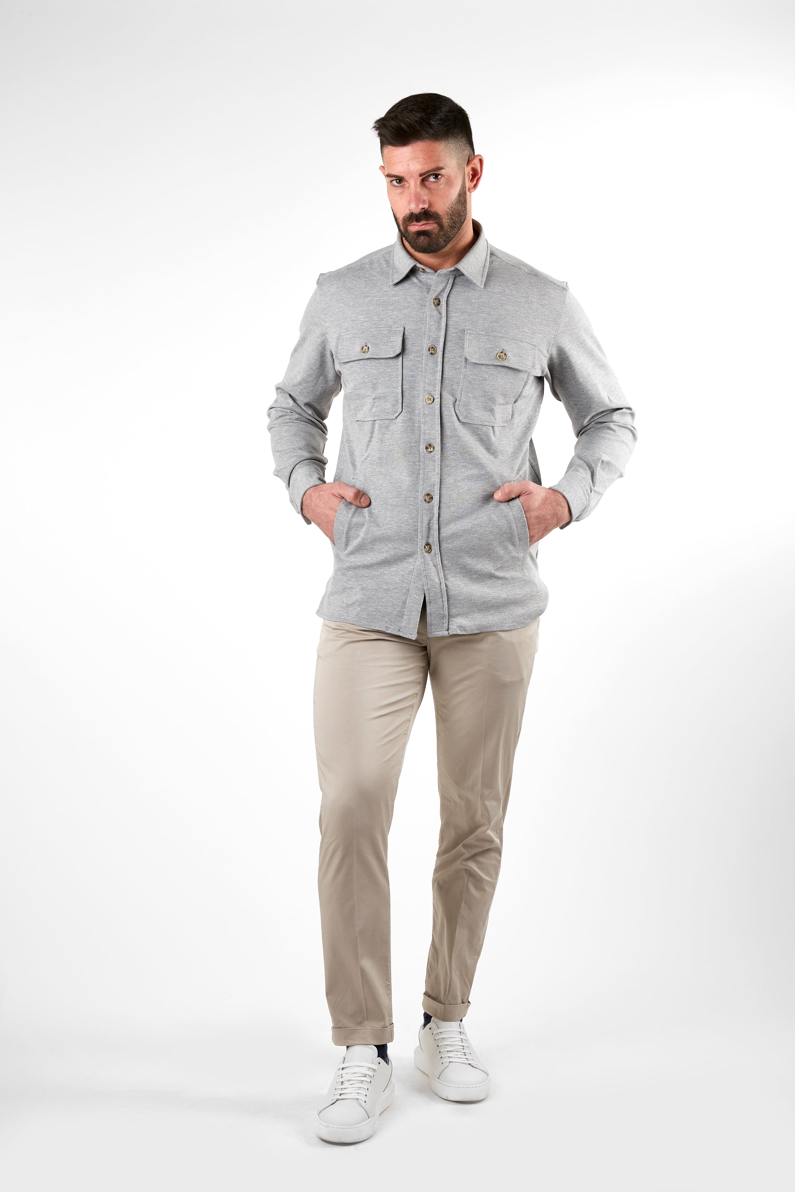 Overshirt Effetto Jersey