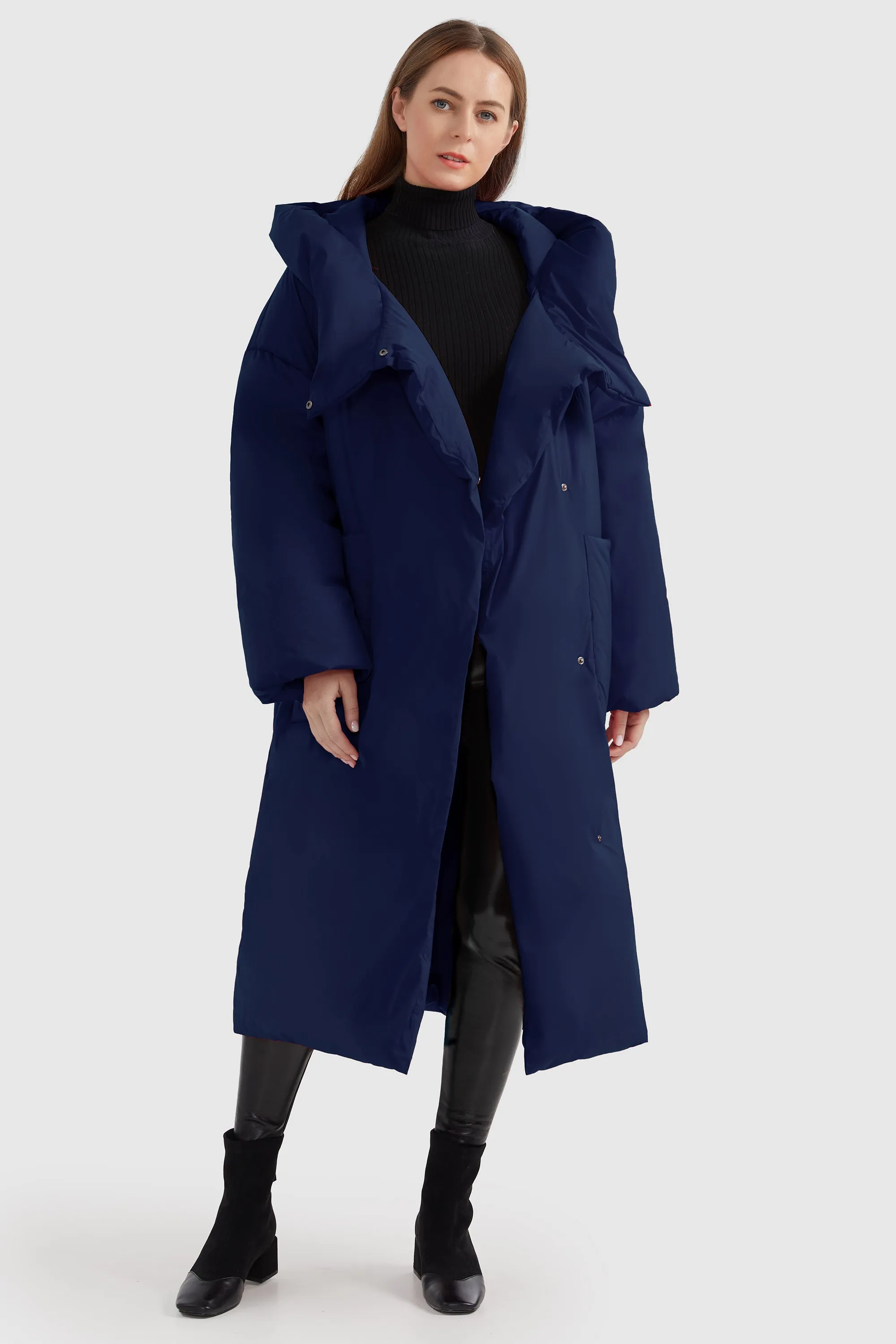 Oversized Long Puffer Down Coat with Hood