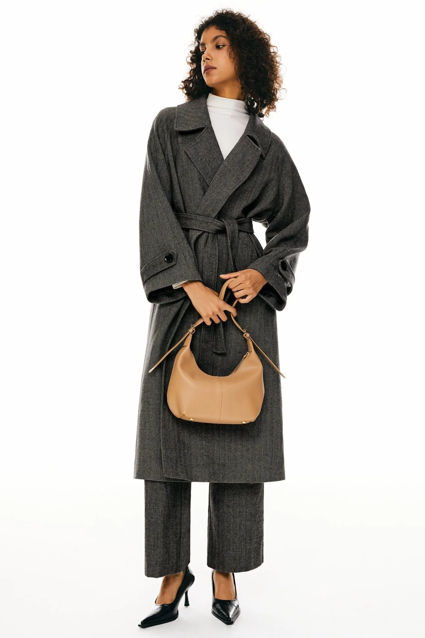 Oversized Wool Wrap Coat