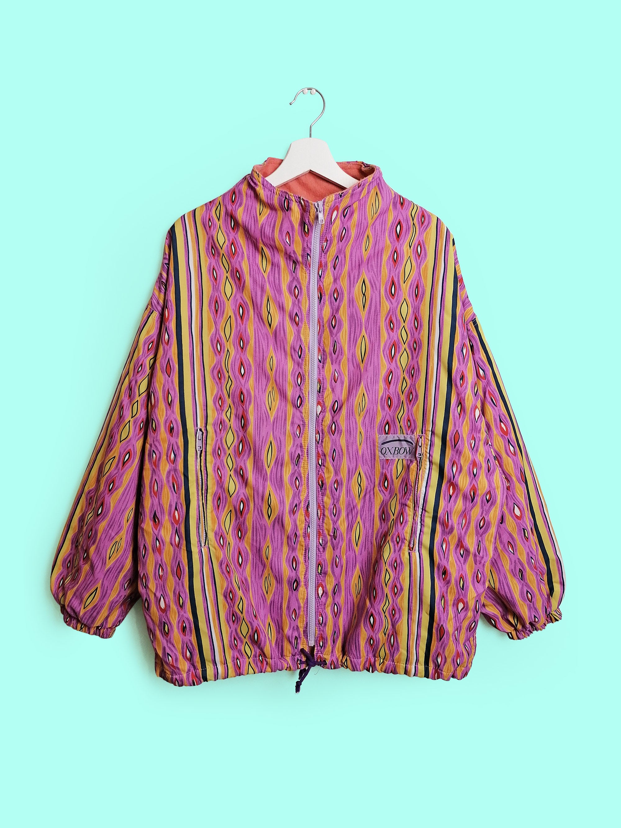 OXBOW ELLIOTT Wavy Print Jacket Windbreaker - size M-L