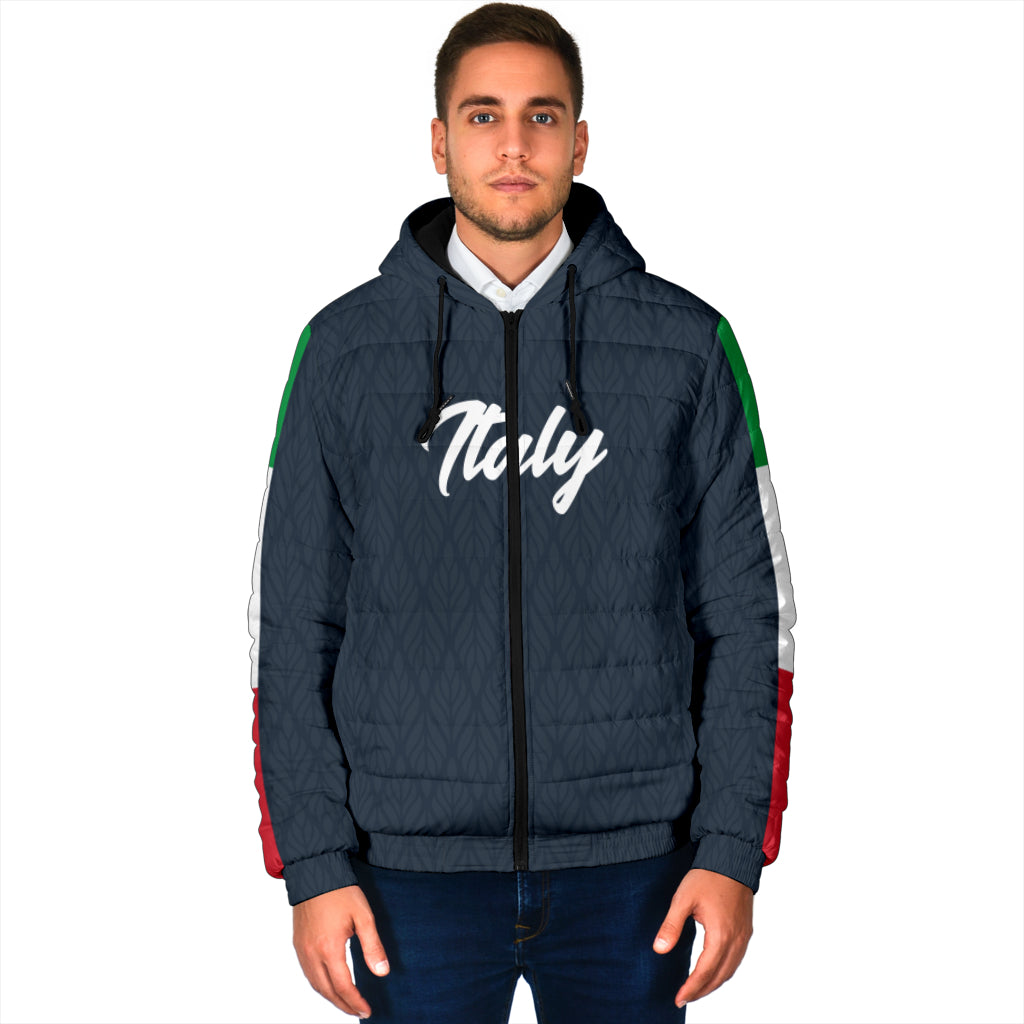 Padded Hooded Jacket - Italy Navy