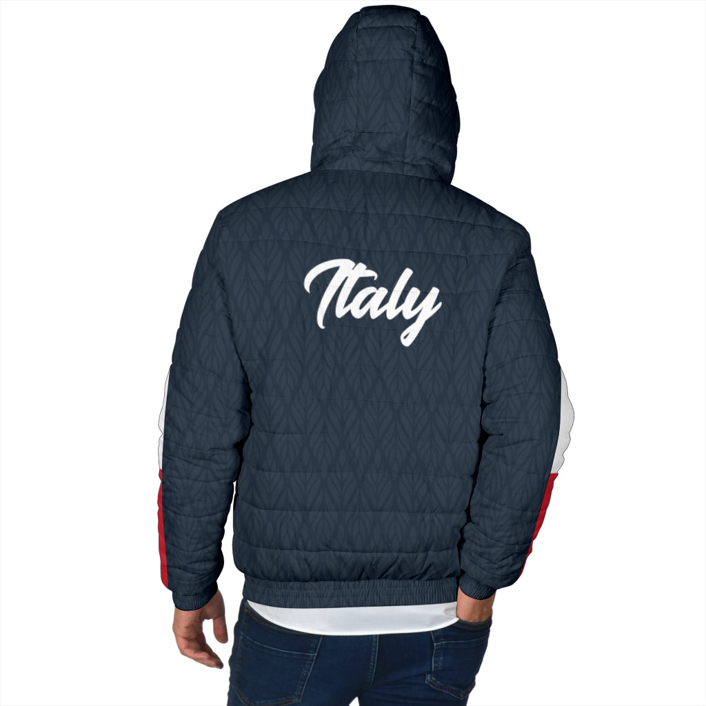 Padded Hooded Jacket - Italy Navy