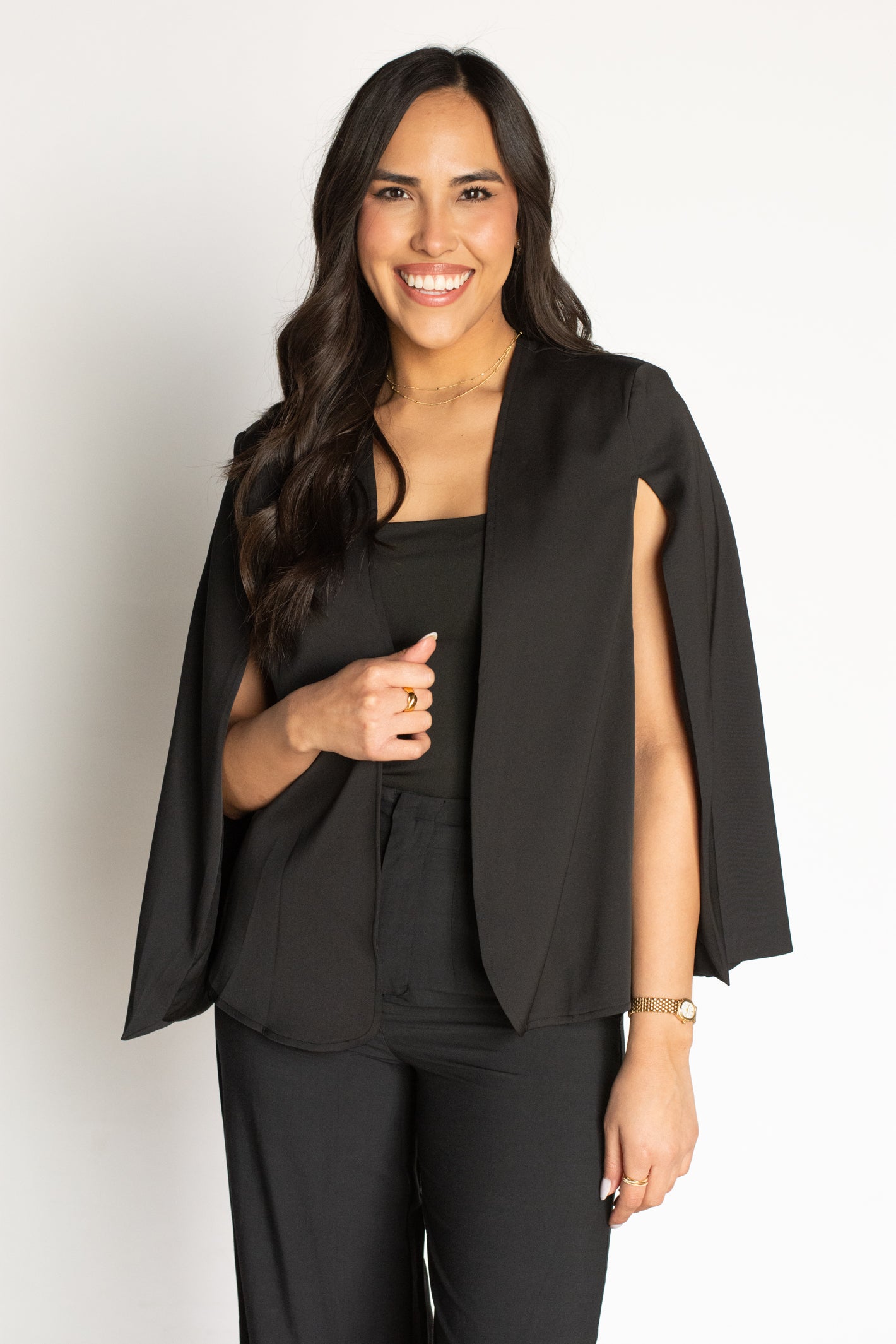 Perfect Company Black Cape Blazer