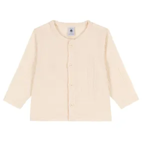 Petit Bateau Baby Gauze Shirt Avalanche Cream