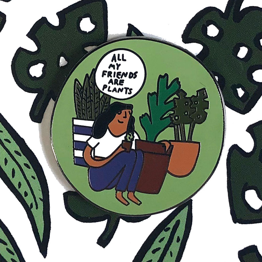 Plant Girl Enamel Pin