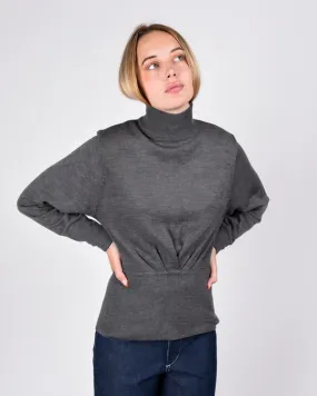 pleats sweater - Grey 