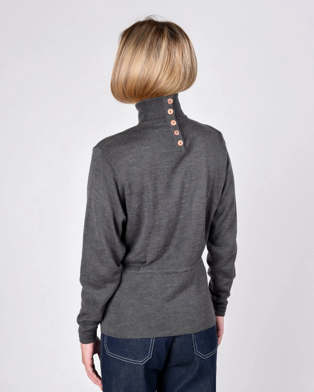 pleats sweater - Grey 