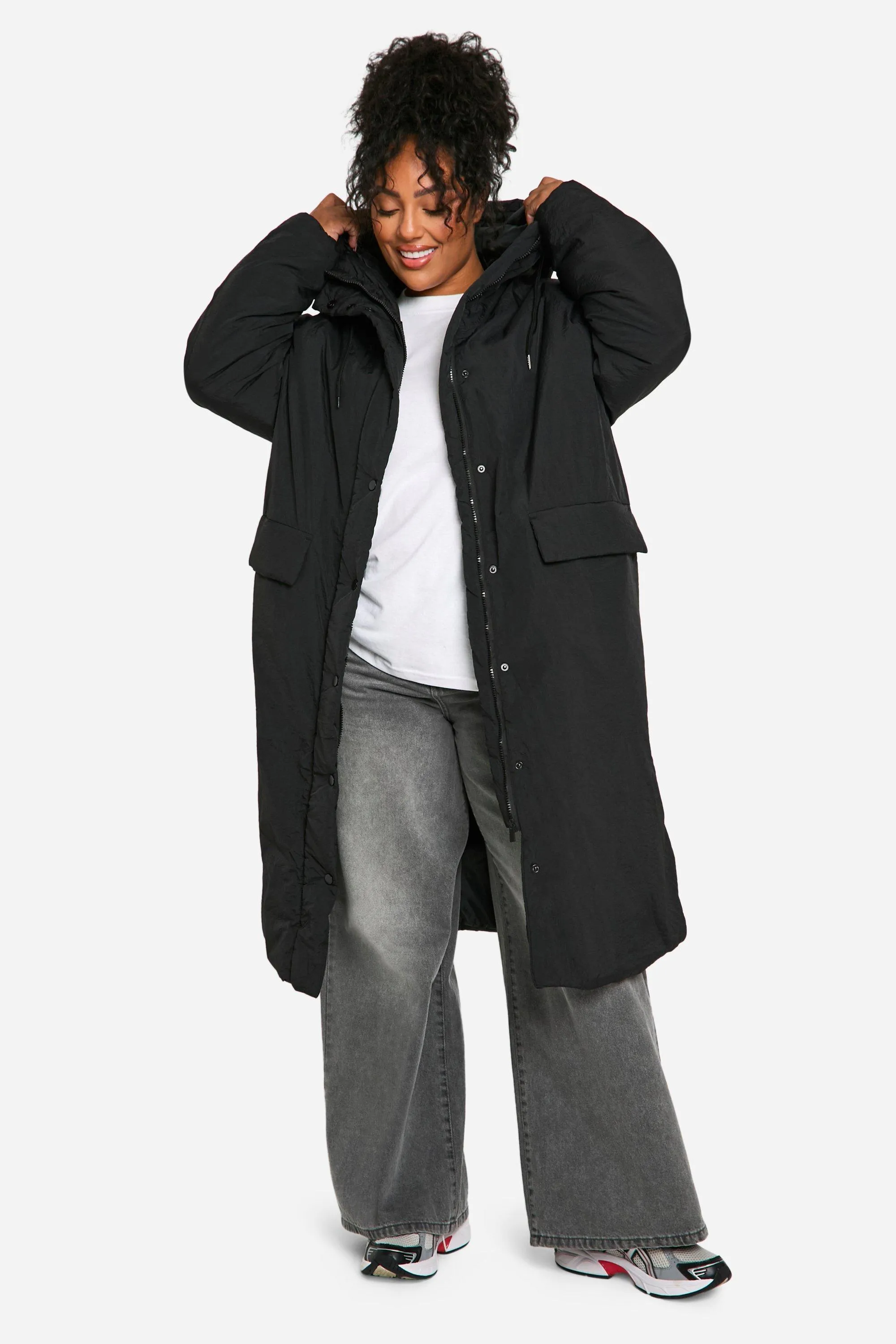 Plus Oversized Maxi Padded Parka